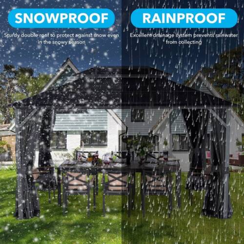 12x16FT Hardtop Gazebo Outdoor Canopy Shelter Polycarbonate Roof 1 Year Warranty - Picture 6 of 23