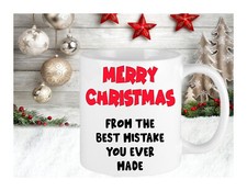 Funny Christmas Gift For Mum Or Dad, Best Mistake Mug, Christmas Present