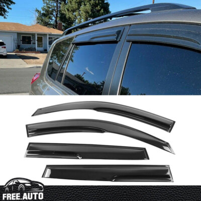 Mugen Style Window Visors Rain Sun Vent Guards 4P Set Fit 06-12 Toyota RAV4 XA30