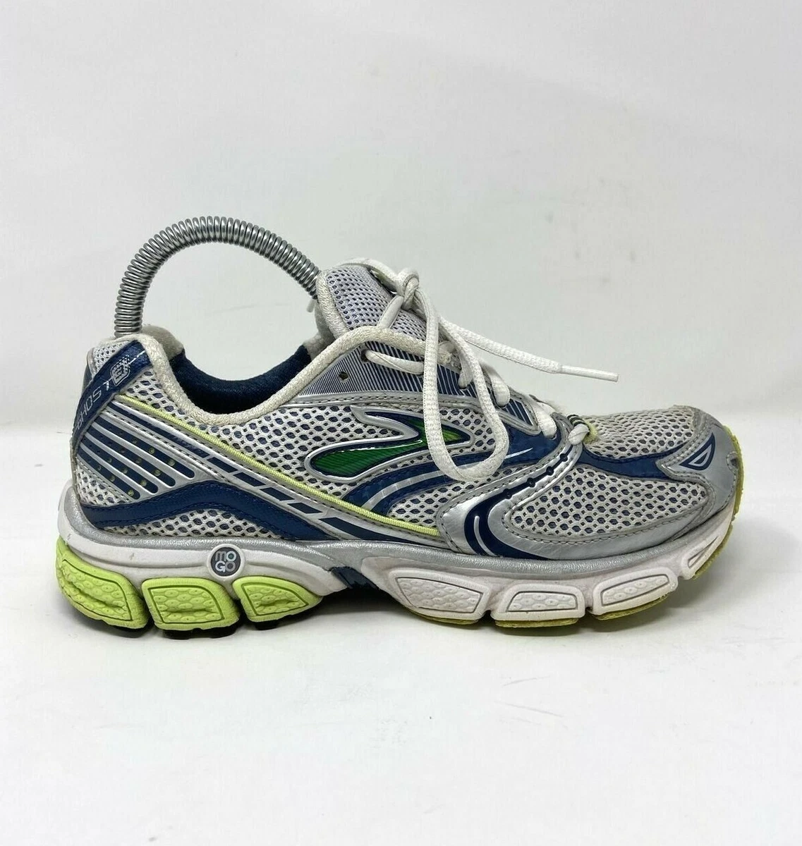 Brooks Ghost 3 Women s Sneakers Shoes Sz 7 M White Silver Blue EUC