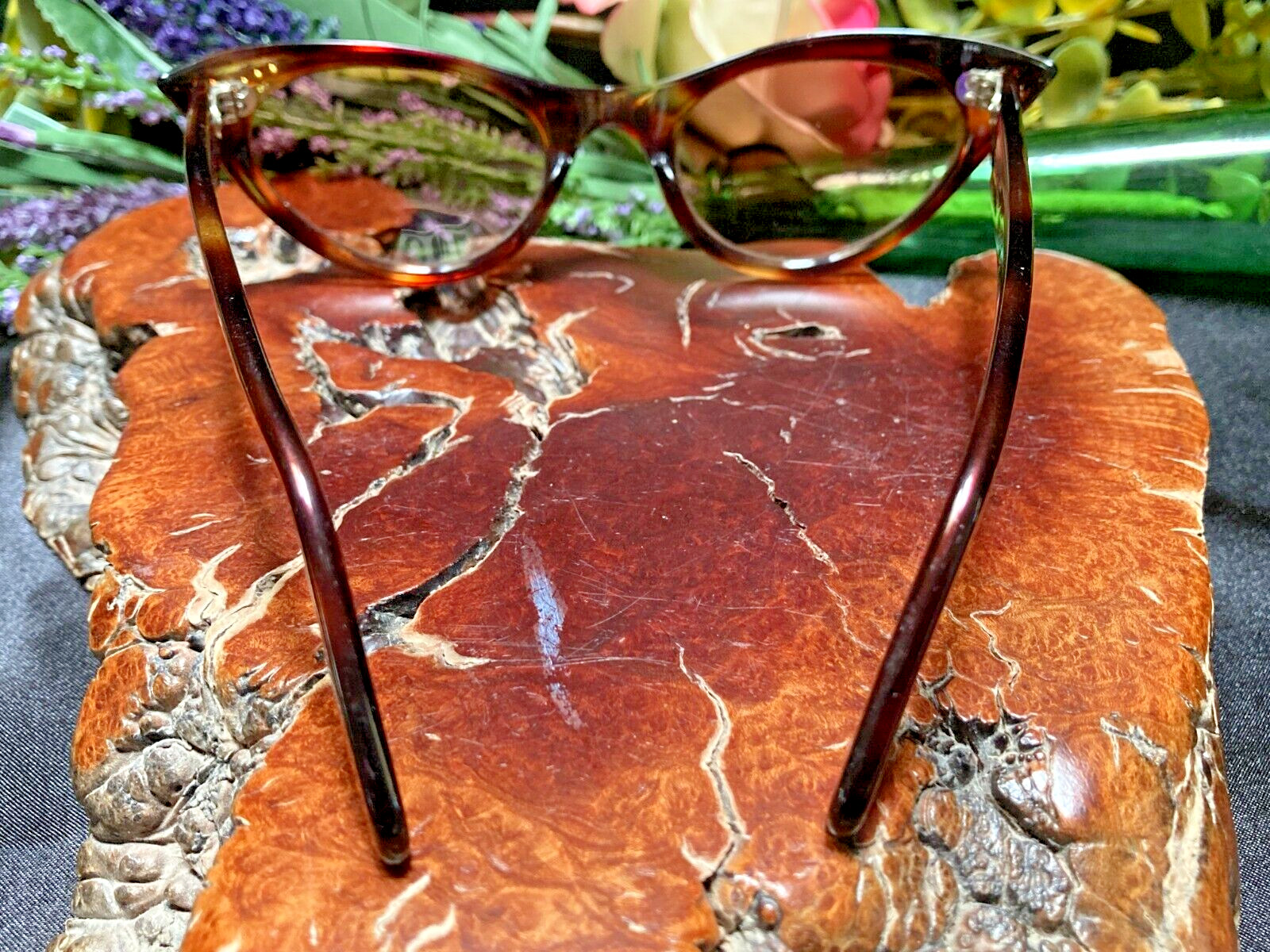 Vintage 50s France Swank Tortoise Shell Rhineston… - image 5