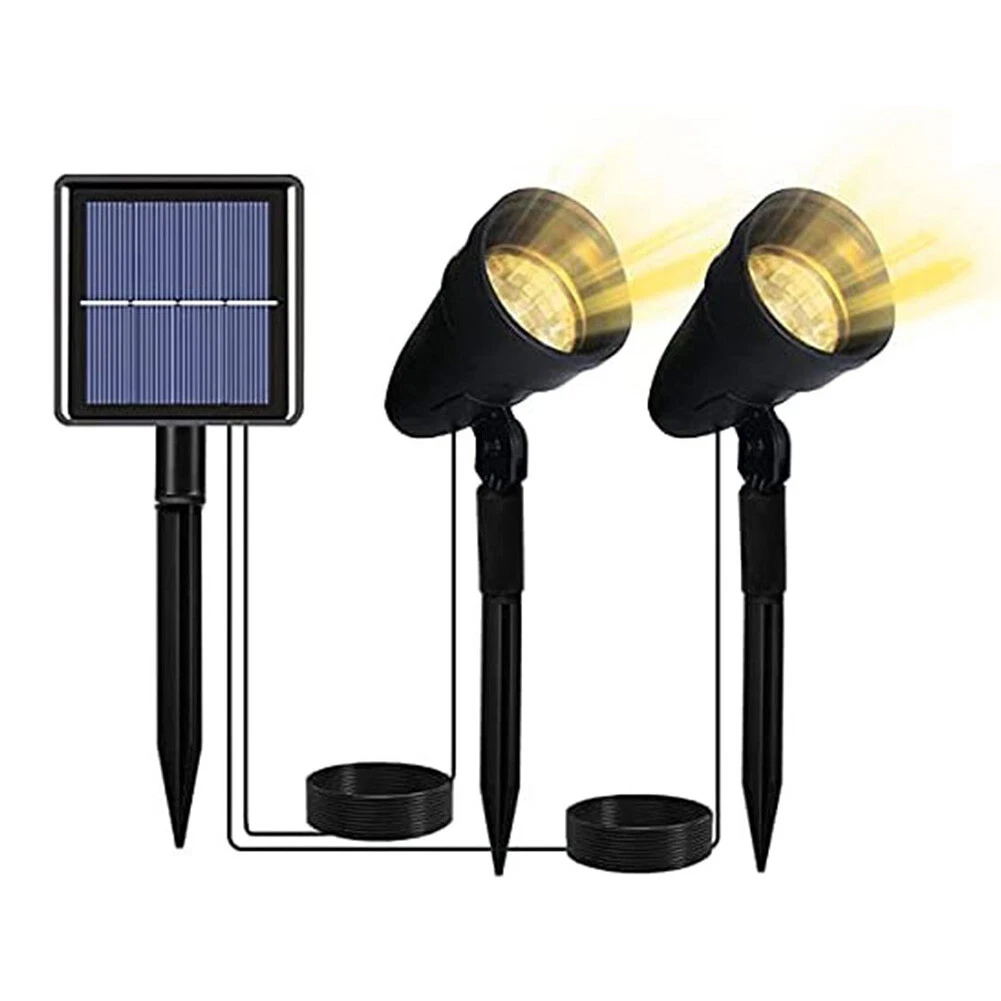 LED Solar Landscape Spotlight Durable Outdoor Lamp Door Post Light for Courtyard