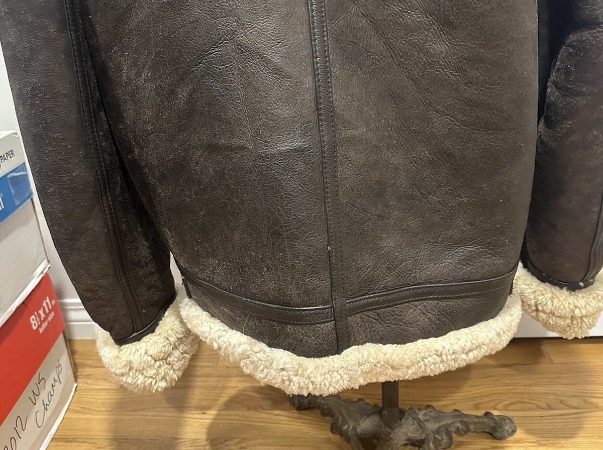 Vintage Walter Davoucci Shearling Leather Flight Bomber