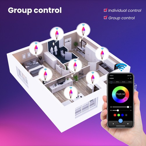 MOES Smart Matter WiFi E14 LED Light Bulbs CW RGB Dimmable Homekit/Alexa/Google - Picture 11 of 18