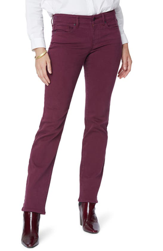 NYDJ Womens Deep Merlot Burgundy 