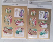 Vintage Hallmark Angel Stickers 8 sheets 48 Stickers in all Joy Alleluia Rejoice