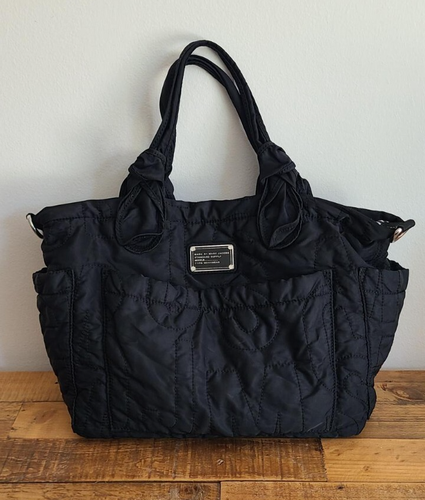 MARC by Marc Jacobs Quilted Baby Diaper Bag Black Duffle Travel Carry All - Picture 2 of 18