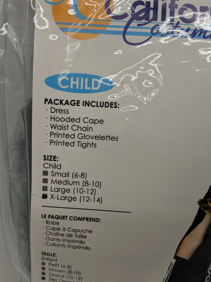 Disfraz California Segadora Niña Esqueleto Niño XL 12-14 Disfraz Halloween Foto 2 de 4