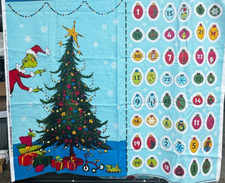 Dr Seuss How The Grinch Stole Christmas Robert Kaufman Fabric Panel 73339 45x35