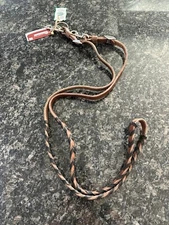 Martin Saddlery Latigo Barrel Reins With Colored Laces Leather. New