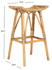 Safavieh LEDA RATTAN BARSTOOL, Reduced Price 2172723905 WIK6511A