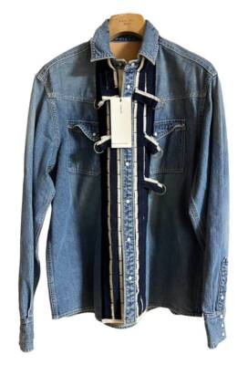 Made in Japan ! Sacai Decorated Denim Jacket Blue 2 02363M Denim 