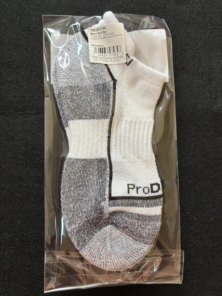 5 Pairs Footjoy Men's Sock Roll Tab White Black Shoe Size US 7-9 Asian 25-27 cm. - Image 3 of 4