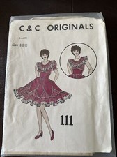 Vintage 1970s C C Originals Pattern 111 Square Dance Dress sizes 6/8/10 UNCUT 2