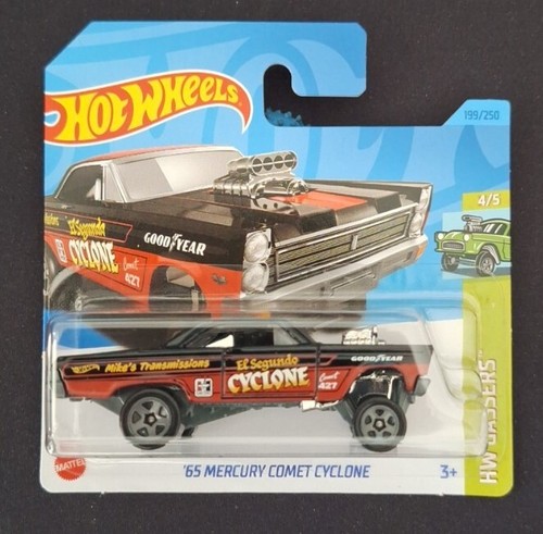Hot Wheels ’65 Mercury Comet Cyclone – Modello In Pressofuso 1:64, Serie HW Gassers 4/5, Colore Nero, 199/250 – Prodotto In Malesia - 4