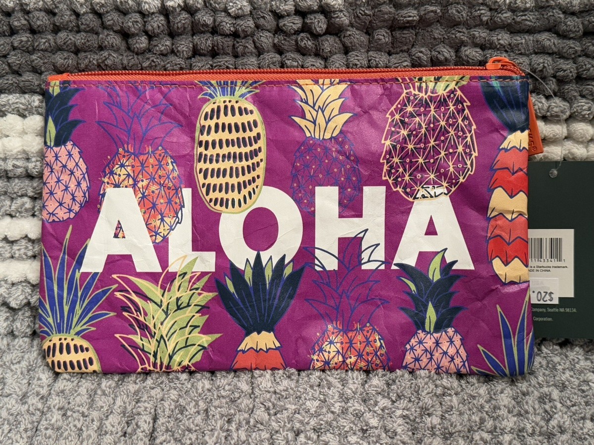【韓国スタバ】Aloha Summer★Aloha Pineapple Pouch New Starbucks Hawaii Collection 2020 ALOHA Pineapple Tyvek