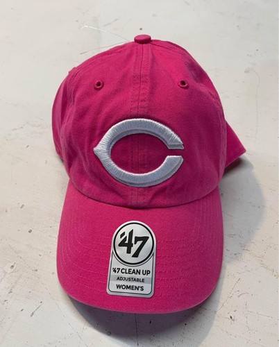 ‘47 Cincinnati Reds Baseball Dad Hat Adjustable Pastel Hot Pink Womens Cap