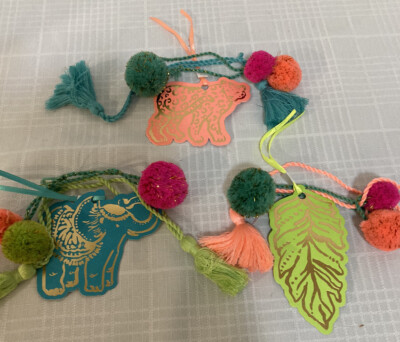 Lily Pulitzer Gift Tags Lot Of 20 Elephant Leaf And Tiger 2017 New Sealed