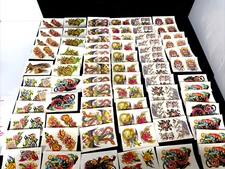 Lot of 72 Temporary Tattoos vending machine 1998 Brand Imports Asian Theme