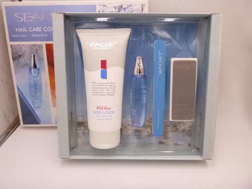 SEACRET Nail Care Collection Cuticle oil Wild Kiwi Lotion buffing block file NIB - Picture 4 of 4