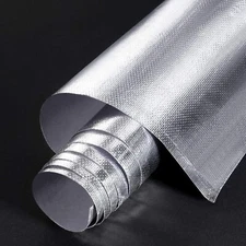 BBTO Heat Reflective Sheet Adhesive Backed Aluminized 12 x 60 Inch, Silver 