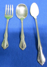 Vintage ONEIDA Toddletime CHILD'S Fork and Spoon Set Stainless Steel Baby Rubber