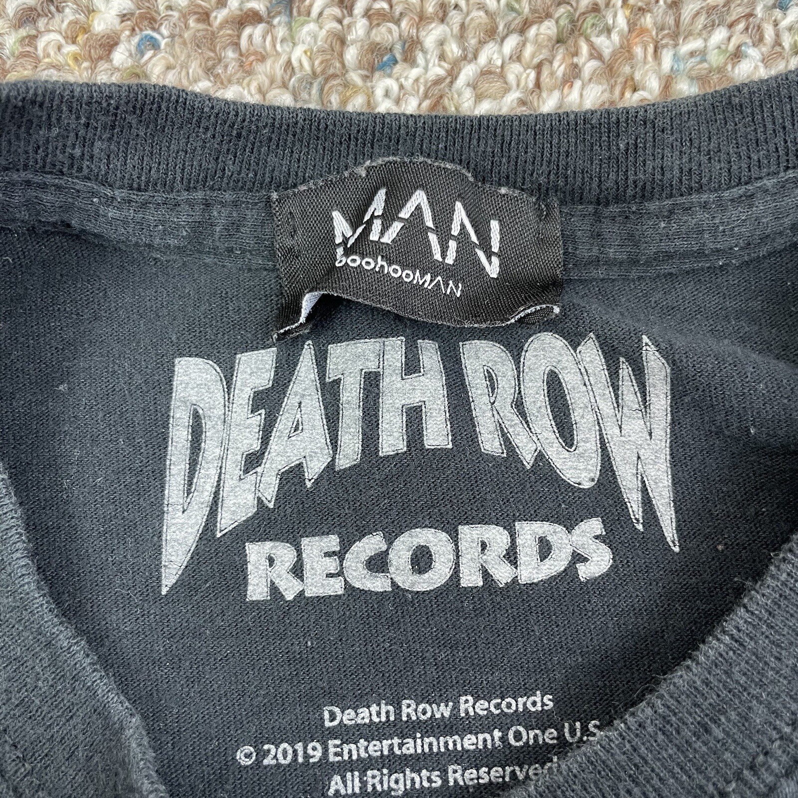 FILA T shirt nera Snoop Doggy Dogg Death Row Records Rap Hip Hop World Band taglia L