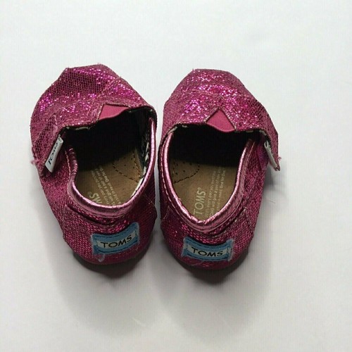Toms Pink Glitter Flats size 4 - Picture 6 of 10