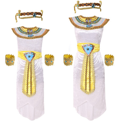 ÄGYPTISCHE KÖNIGIN KOSTÜM CLEOPATRA DAMEN MÄDCHEN WELTTAG DES BUCHES KOSTÜM