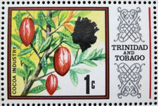 TRINIDAD AND TOBAGO 1969-72 SG339 QEII 1c. COCOA BEANS  -  MNH