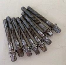 LUDWIG Lot of 8x 60s 70s Vtg 1 5/8" TENSION ROD Parts Snare Tom Drum - Rough