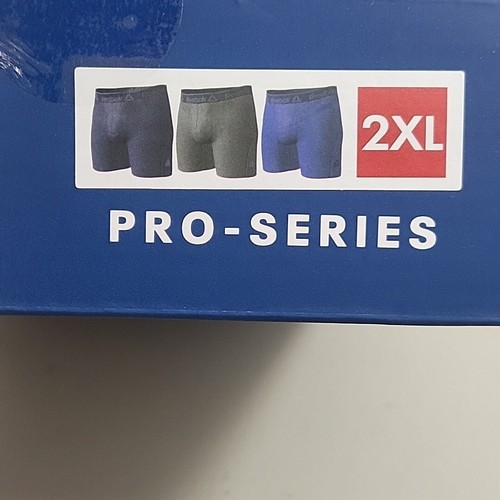 Reebok Slip Boxer Uomo Pro Series 3 Pk Performance 6” 2XL Nero/Grigio/Blu - Foto 4 di 4