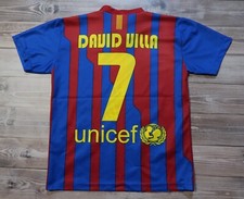 ✅Vitage Football Shirt Barcelona Soccer jersey David Villa #7 Barca, Boy`s Size