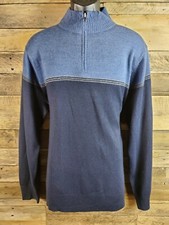 Dockers Sweater Blue 1/4 Zip Men Large Chest 46" Length 27"