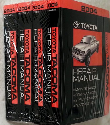 2004 Toyota Tacoma Factory Shop Service Repair Manual 4 Book Set