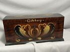 Beautiful Vtg. Swedish Gothenburg Folk Art Hand Painted Wooden Chest With Key