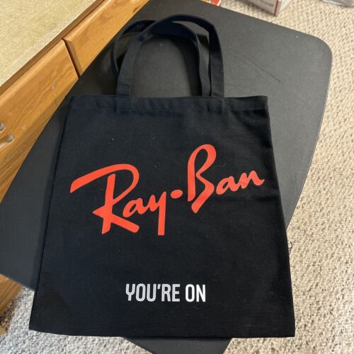 RAY-BAN “ Your On” Black Tote Bag 16” X 14.5” - Picture 1 of 2