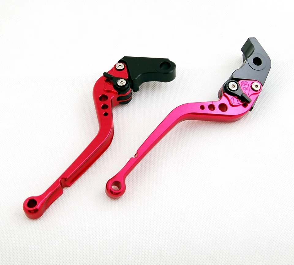 Long Brake Clutch Levers For Kawasaki ZX10R 2006-14 ZX6R Z1000 2007-2014 Red #3 Foto 3 de 4