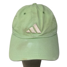 Adidas Boy's Slideback Hat Green Adjustable Embroidered Logo Distressed