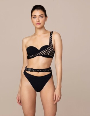 AGENT PROVOCATEUR SEXYオープンバックブリーフ♪♪♪ Agent Provocateur LOPEZ Bikini Set 36B & M/3 NWT Black Orig