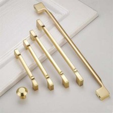 Brushed Brass Wardrobe Cupboard Pull Handle Drawer Pull Kitchen Cabinet Handle