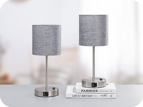EDISHINE Tischlampe 2er Set mit USB-Ladefunktion Touch Dimmbar Nachttischlampe - Bild 17 von 18
