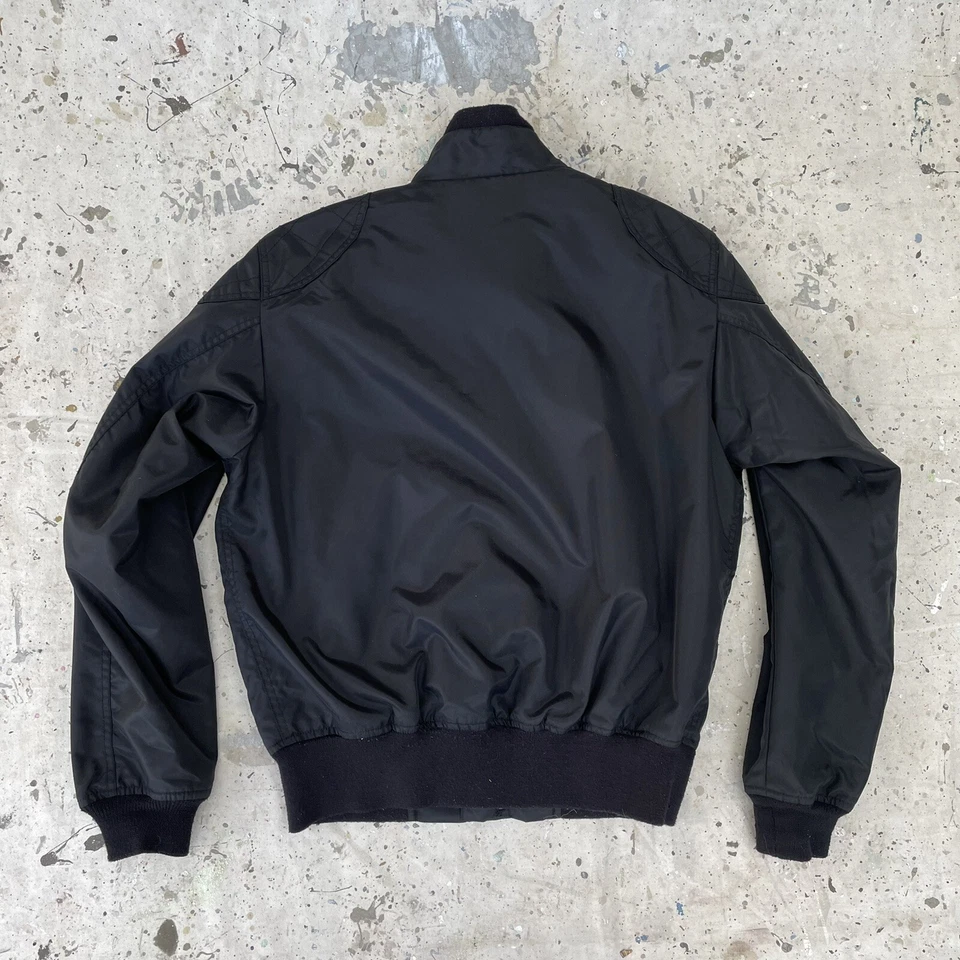 COCKPIT USA Black Nylon Flight/Bomber Jacket Men’s L - Image 2 of 4
