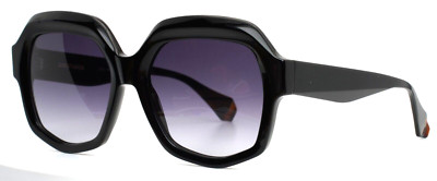 GIGI STUDIOS Pixie 6852/1 Black Womens Geometric Gradient Sunglasses 56-19-145