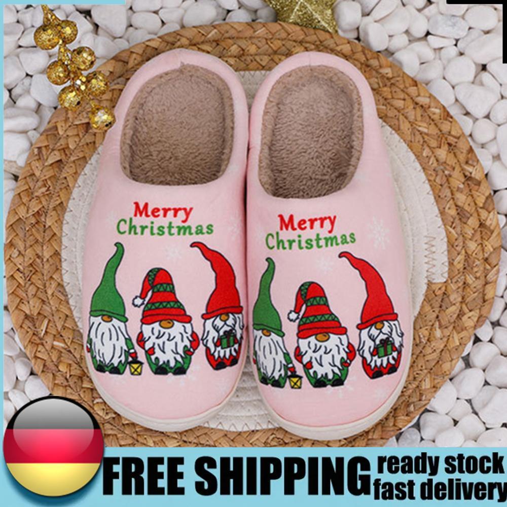 APL Babbo Natale nano soffice pelliccia pantofole piatte pelose morbide per inverno interno