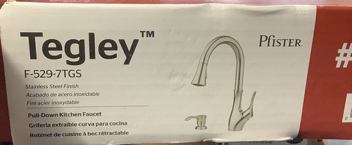 Kitchwn Faucet Pfister Tegley Pull-Down Stainless Steel F-529-7TGS V1 - Picture 2 of 7