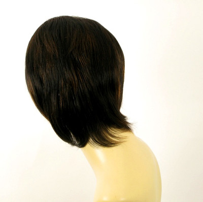 Perruque Femme 100% Cheveux Humains - Carré Méché Noir/cuivré NOELLE - Longueur Moyenne - Neuf étiqueté