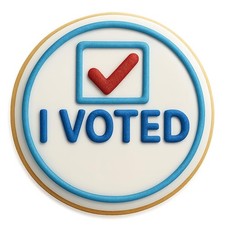 Voting Sticker Cookie Cutter & Stamp - 4x4