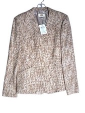 Vintage Talbots Collection Silk Cotton Tweed Blazer NWT Size 10 Office Grandma