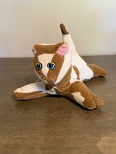 Vintage Pound Pur-R-Ries Plush Cat Large Size 12" Brown White Tonka 1985